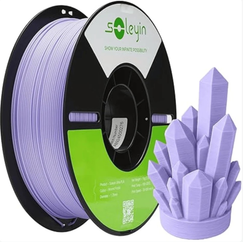 Філамент Creality Soleyin Ultra PLA 1,75mm 1kg Almond Purple (Бузковий / Світло-фіолетовий) /3301010600