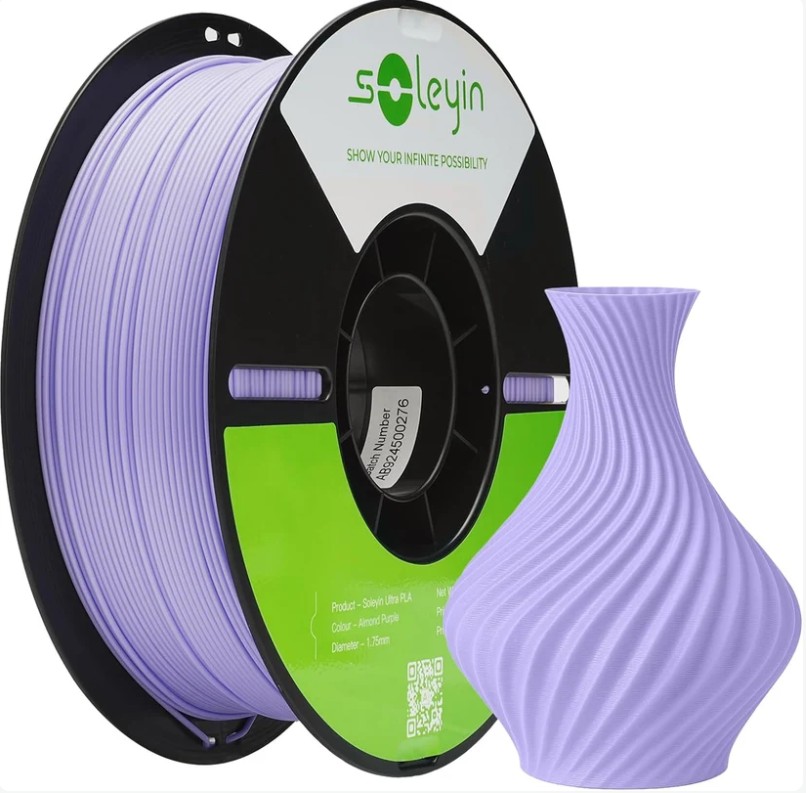 Філамент Creality Soleyin Ultra PLA 1,75mm 1kg Almond Purple (Бузковий / Світло-фіолетовий) /3301010600