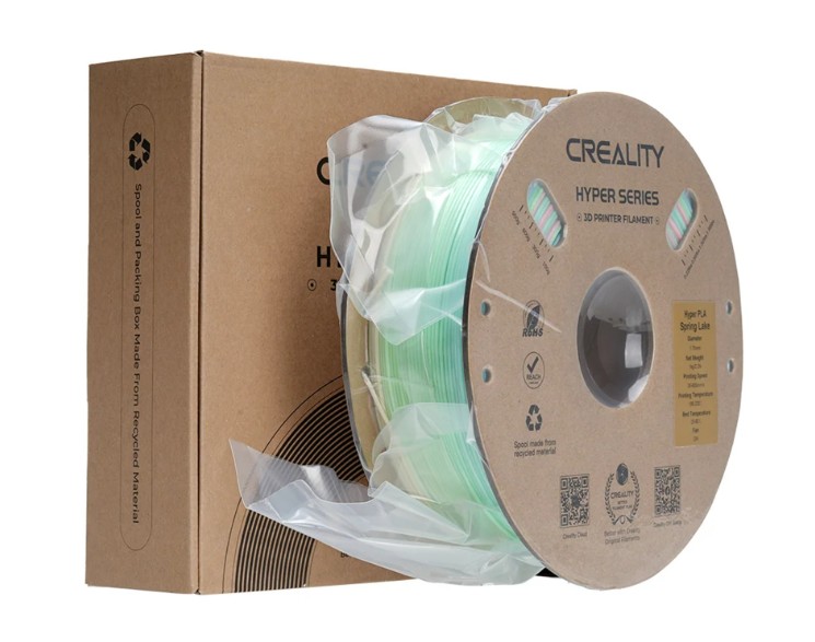 Філамент Creality Hyper PLA Rainbow Spring Lake 1.75 мм 1 кг (Райдужний Весняне озеро)/3301010424