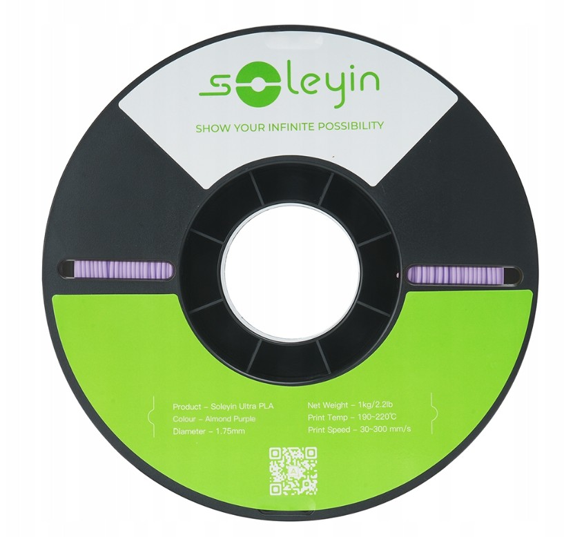 Філамент Creality Soleyin Ultra PLA 1,75mm 1kg Almond Purple (Бузковий / Світло-фіолетовий) /3301010600