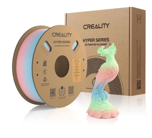 Філамент Creality Hyper PLA Rainbow Spring Lake 1.75 мм 1 кг (Райдужний Весняне озеро)/3301010424
