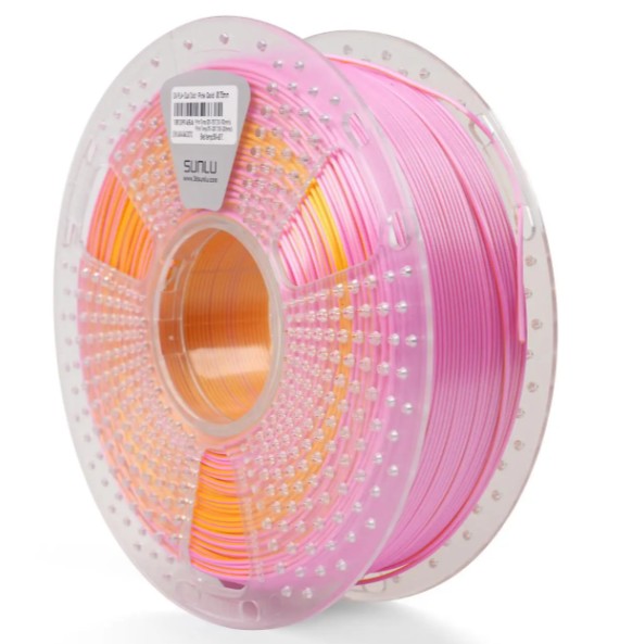 Філамент SUNLU Silk PLA+ Dual-Color 1,75mm 1kg (02750316Z) Pink Gold (Рожево-золотий)